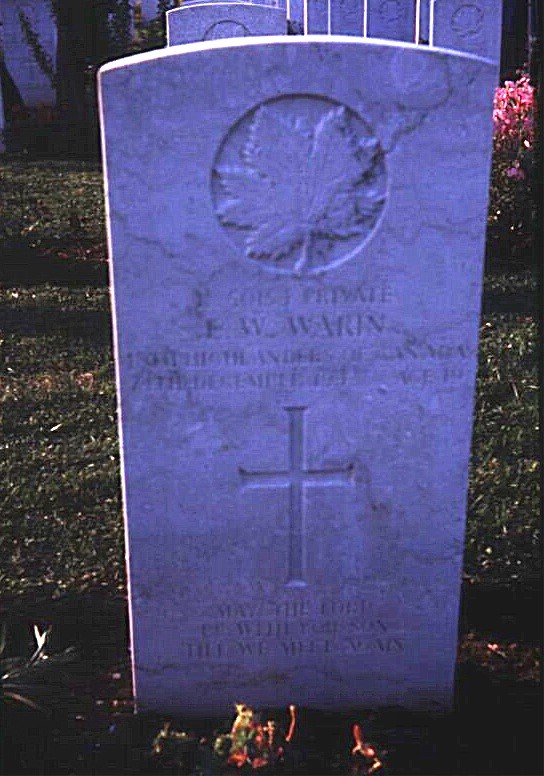 Headstone of Ernest W. Warin