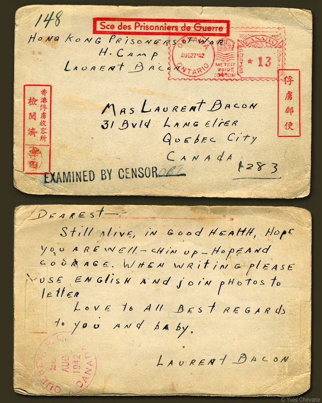 Last letter received from Lauréat Bacon