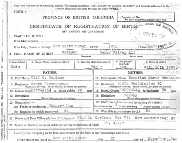 Birth Certificate