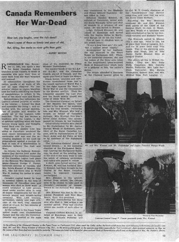 A page from The Legionary Magazine