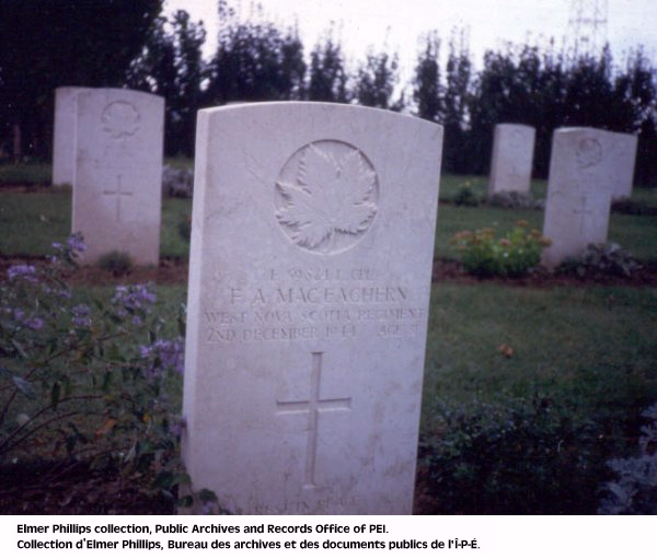 Grave marker for F.A. MacEachern