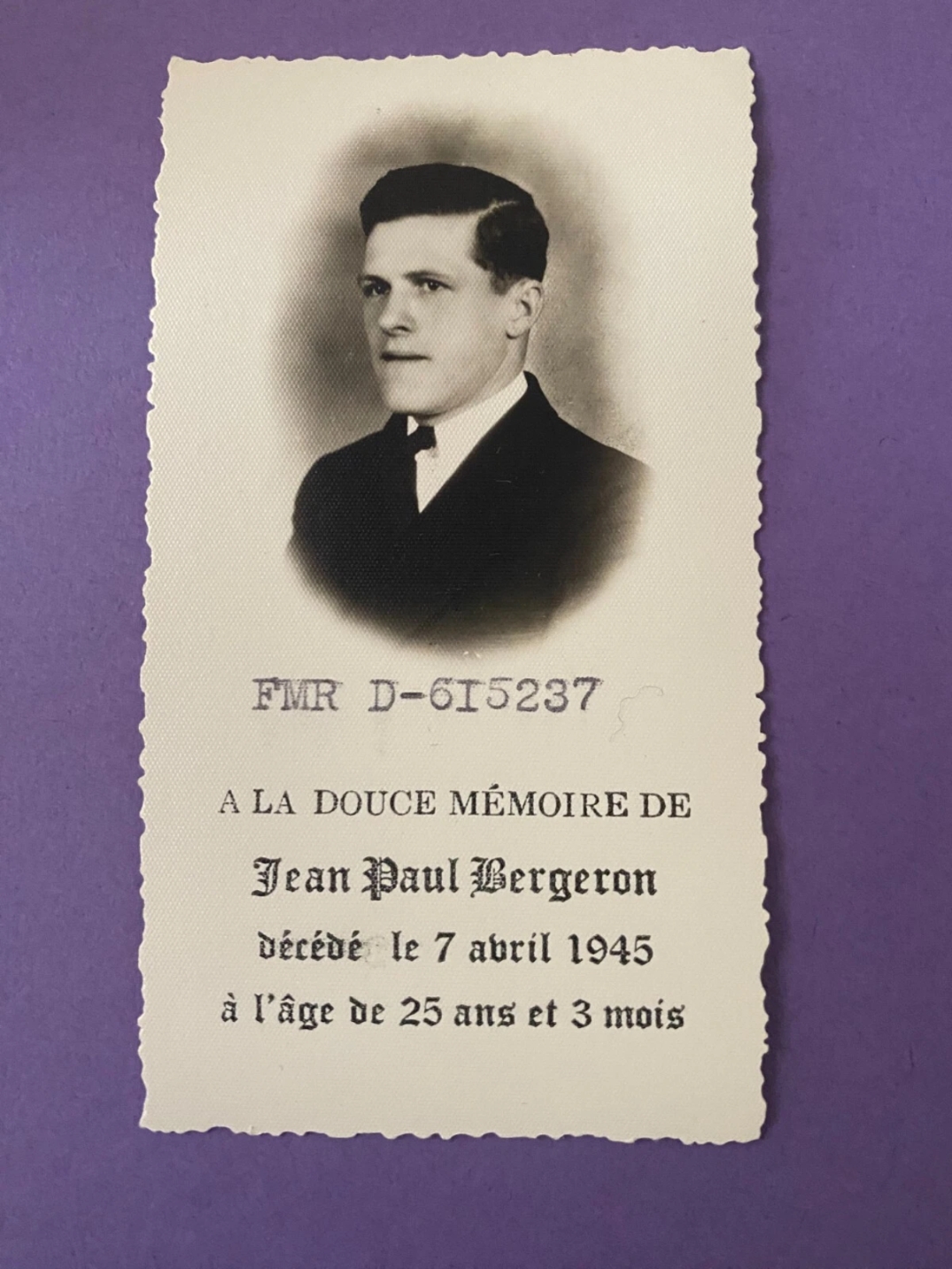 Photo of Jean Paul Bergeron