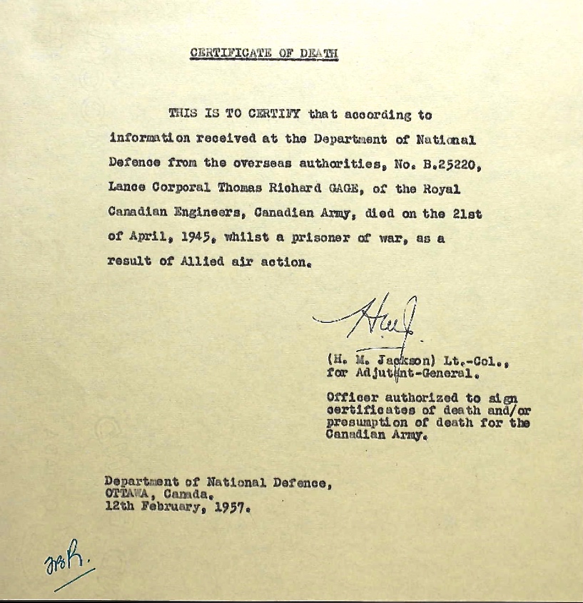 Circumstances of death