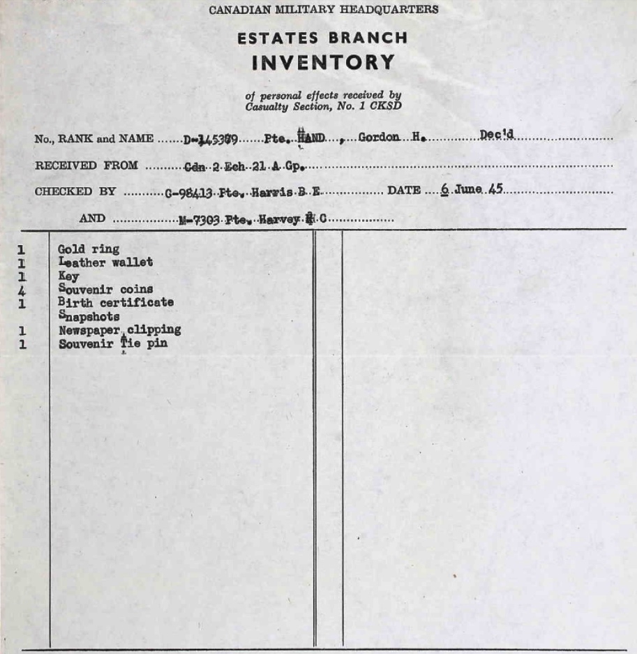 Estates Branch Inventory