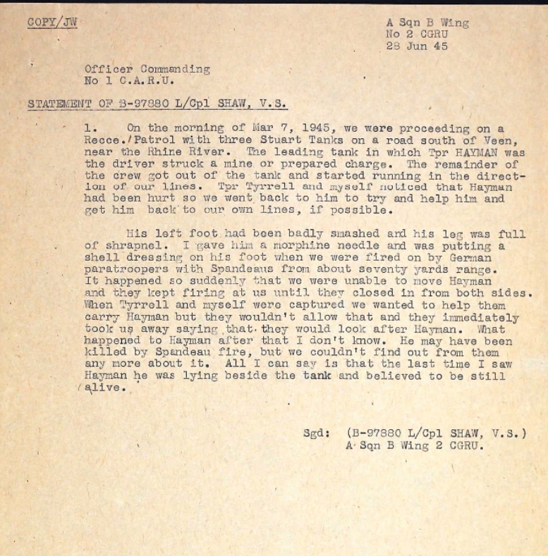 Circumstances of death