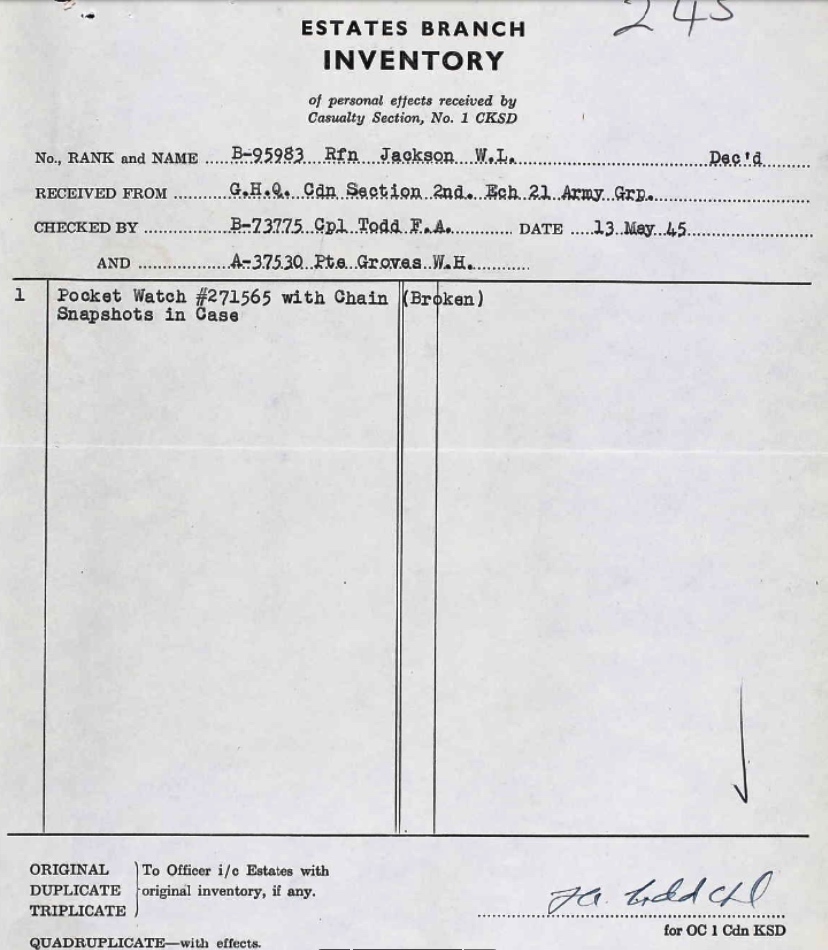 Estates Branch Inventory