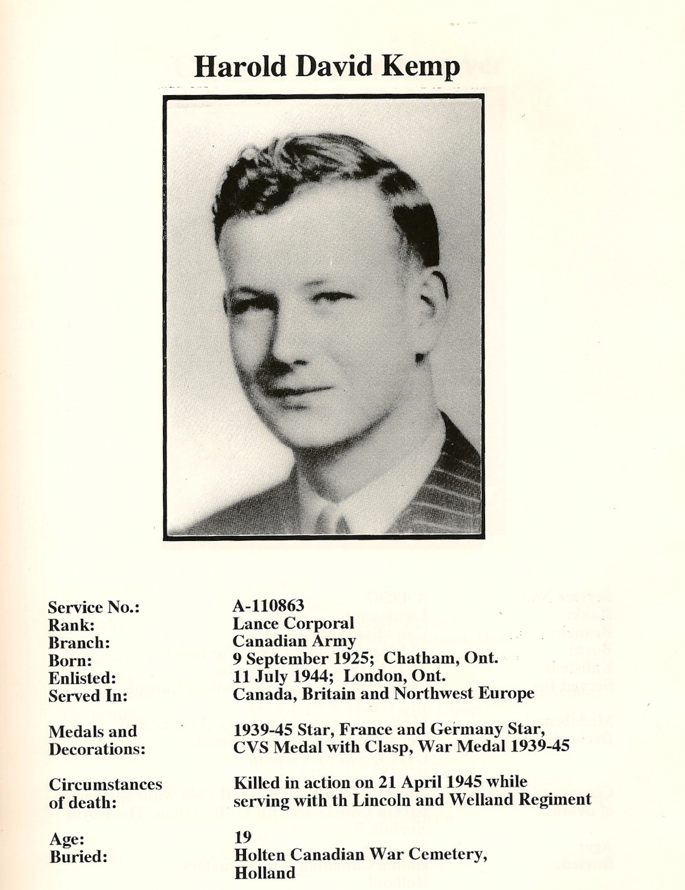 Photo of Harold Kemp