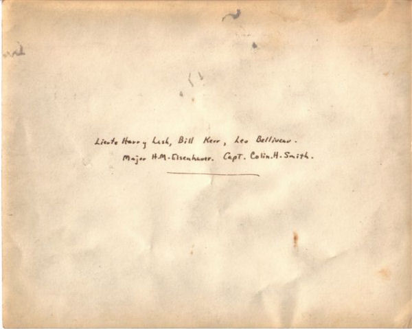 Reverse side of Group Photo