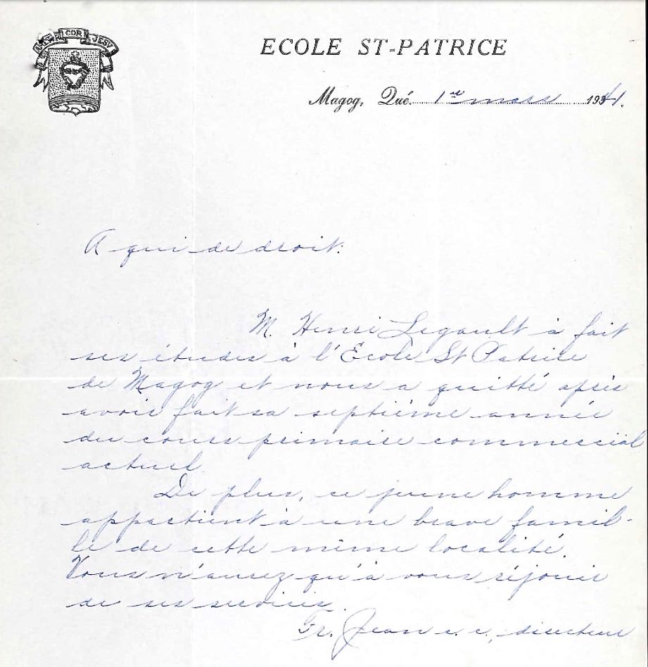 Letter of recommendation