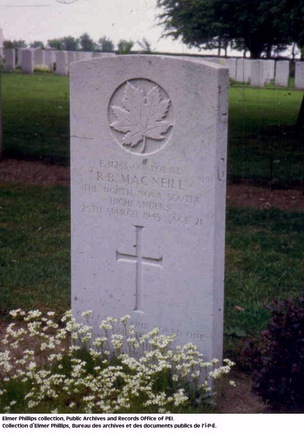 Grave marker for R.B. Macneill