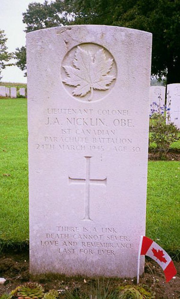 Headstone of Jeff A. Nicklin