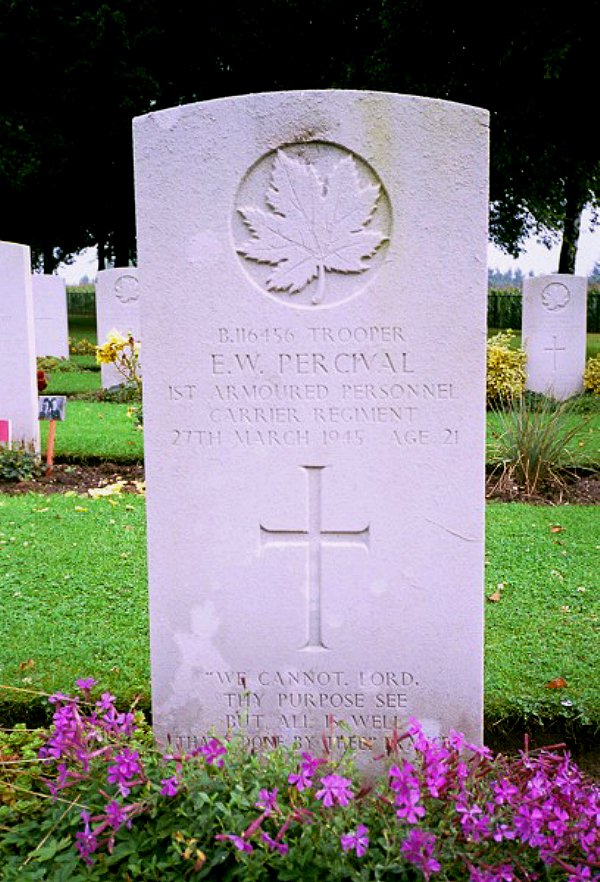 Headstone of Ernest W. Percival