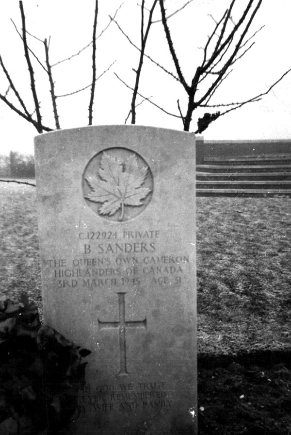 Gravemarker for Bernard Sanders
