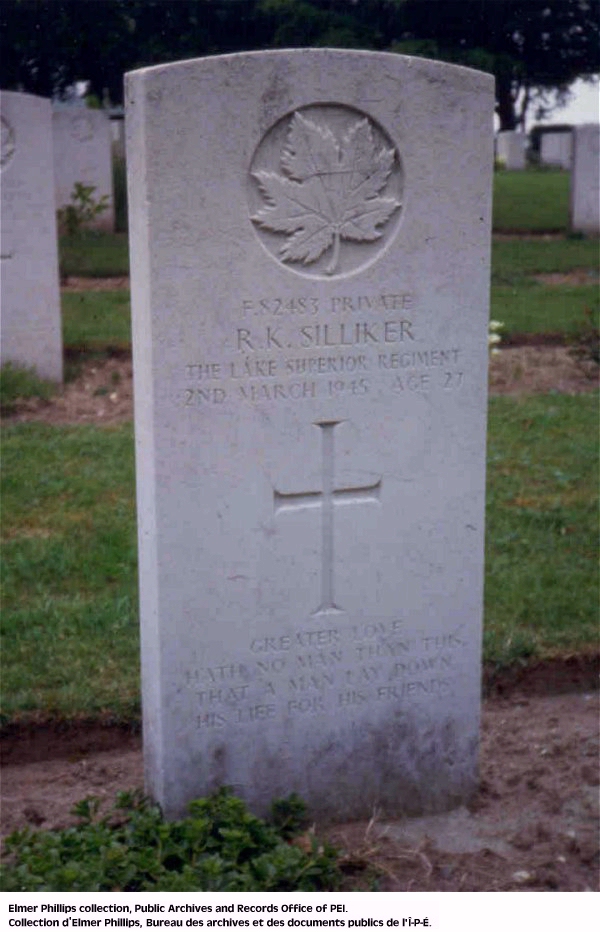 Grave marker for R.K. Silliker