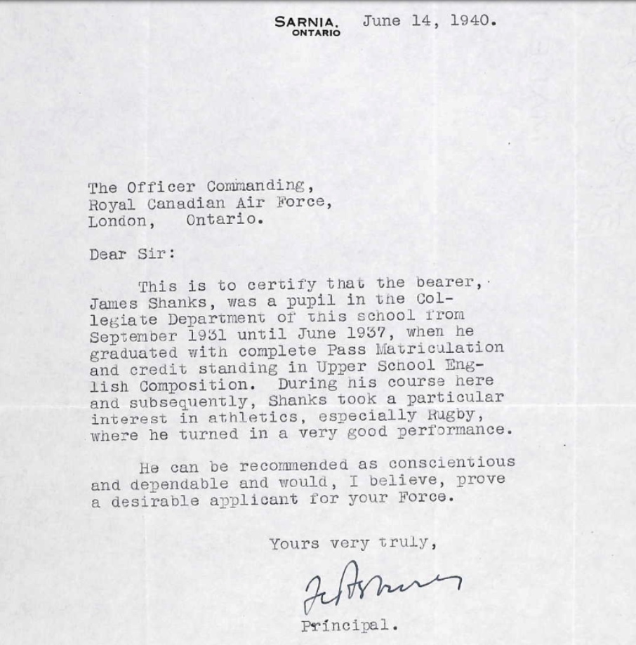 Letter of recommendation