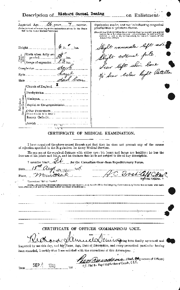 Attestation Papers (Reverse)