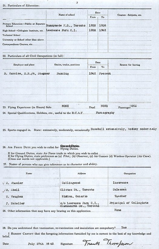 Attestation Papers (Reverse)