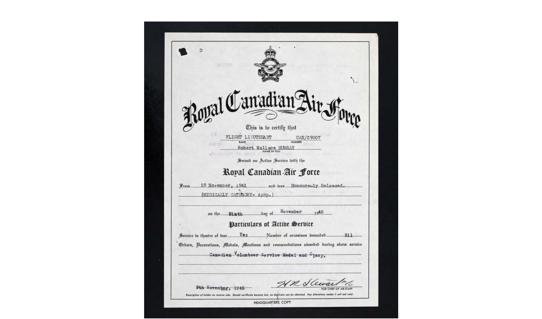 Photo of ROBERT WALLACE MURRAY