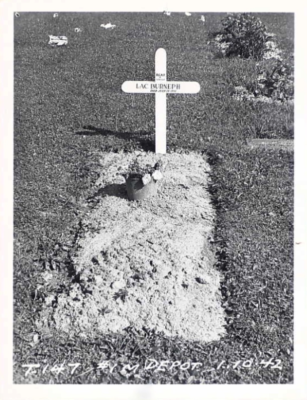 Temporary grave marker
