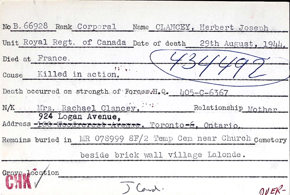 Notification of death