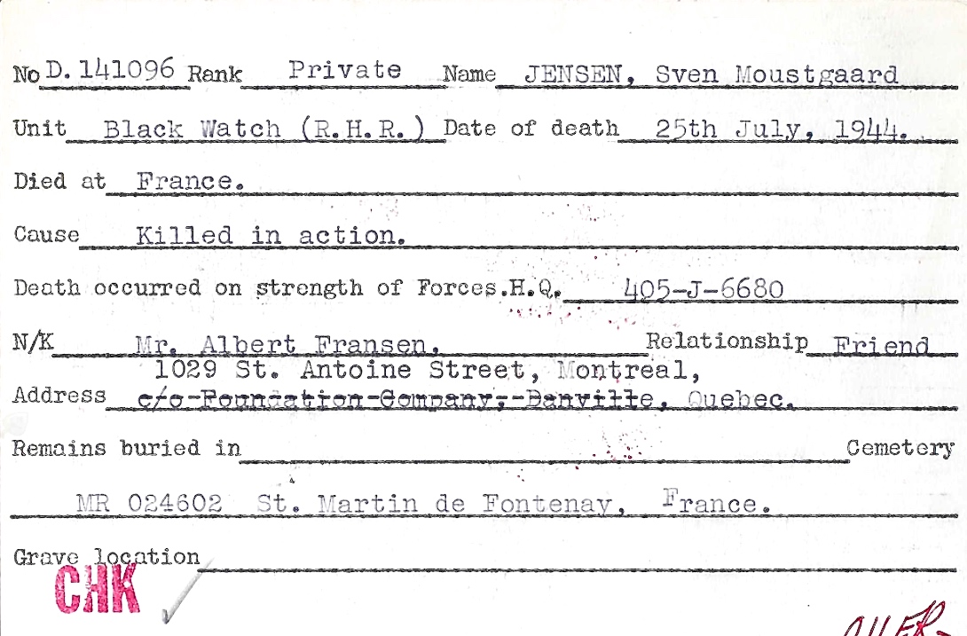 Circumstances of death