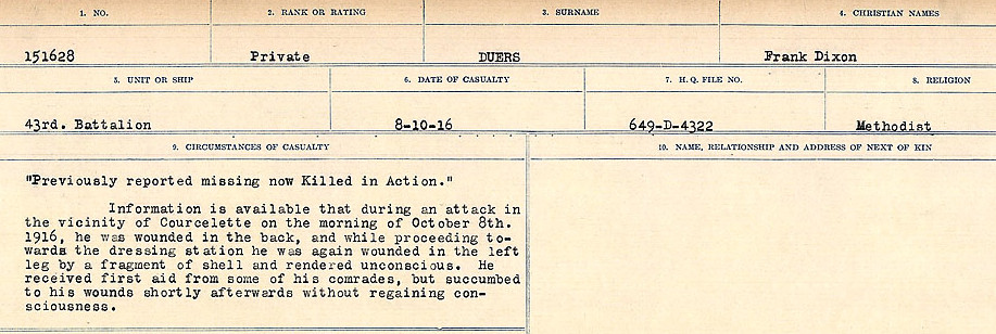 Circumstances of death registers