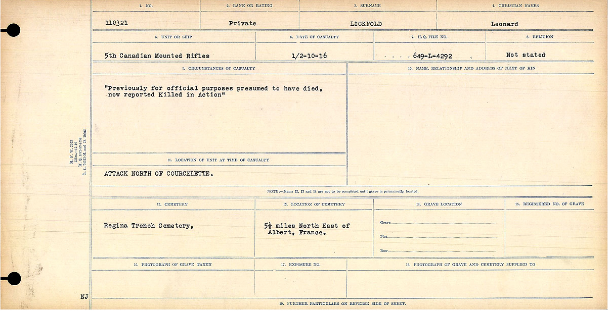 Circumstances of death registers