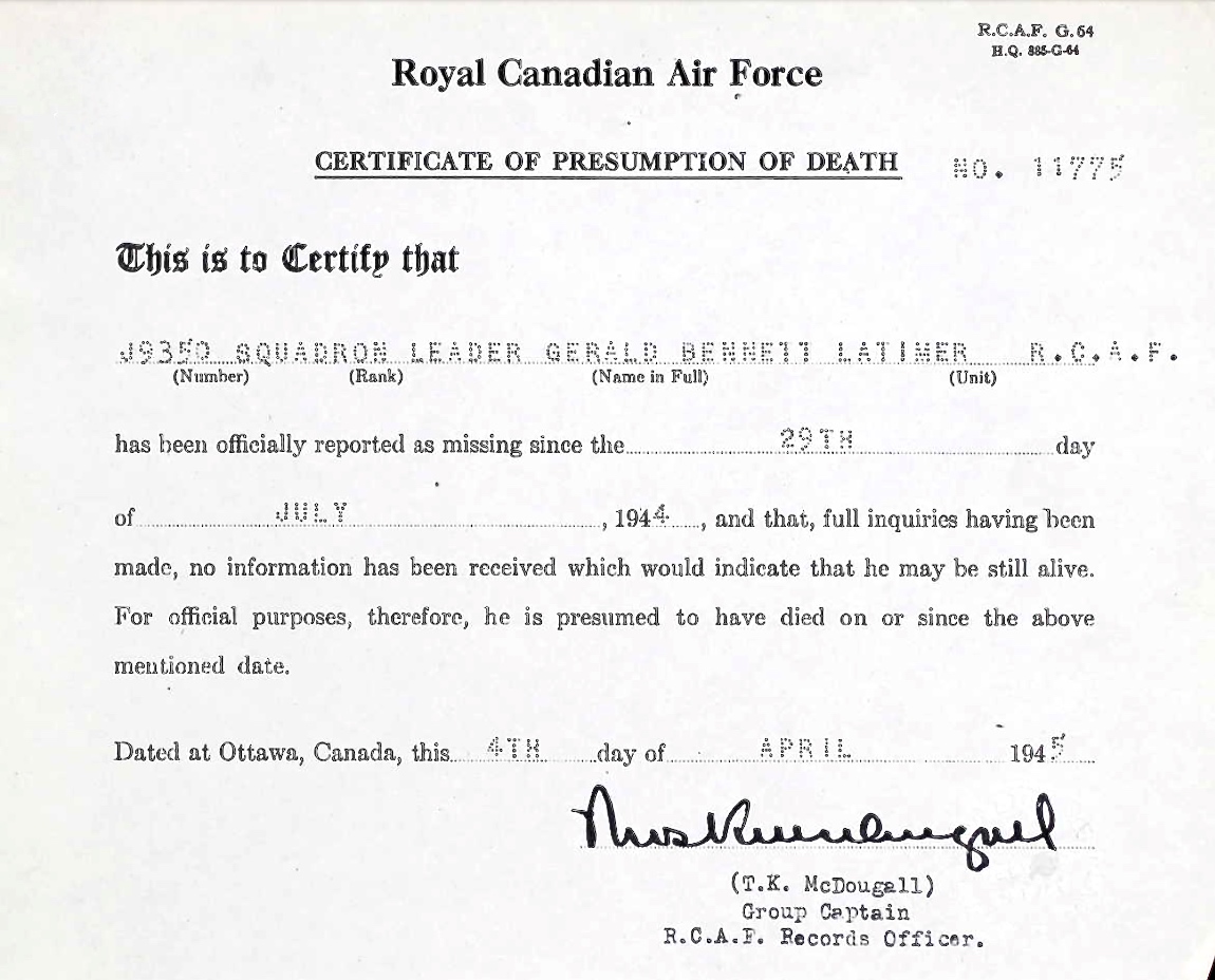 Notification of death