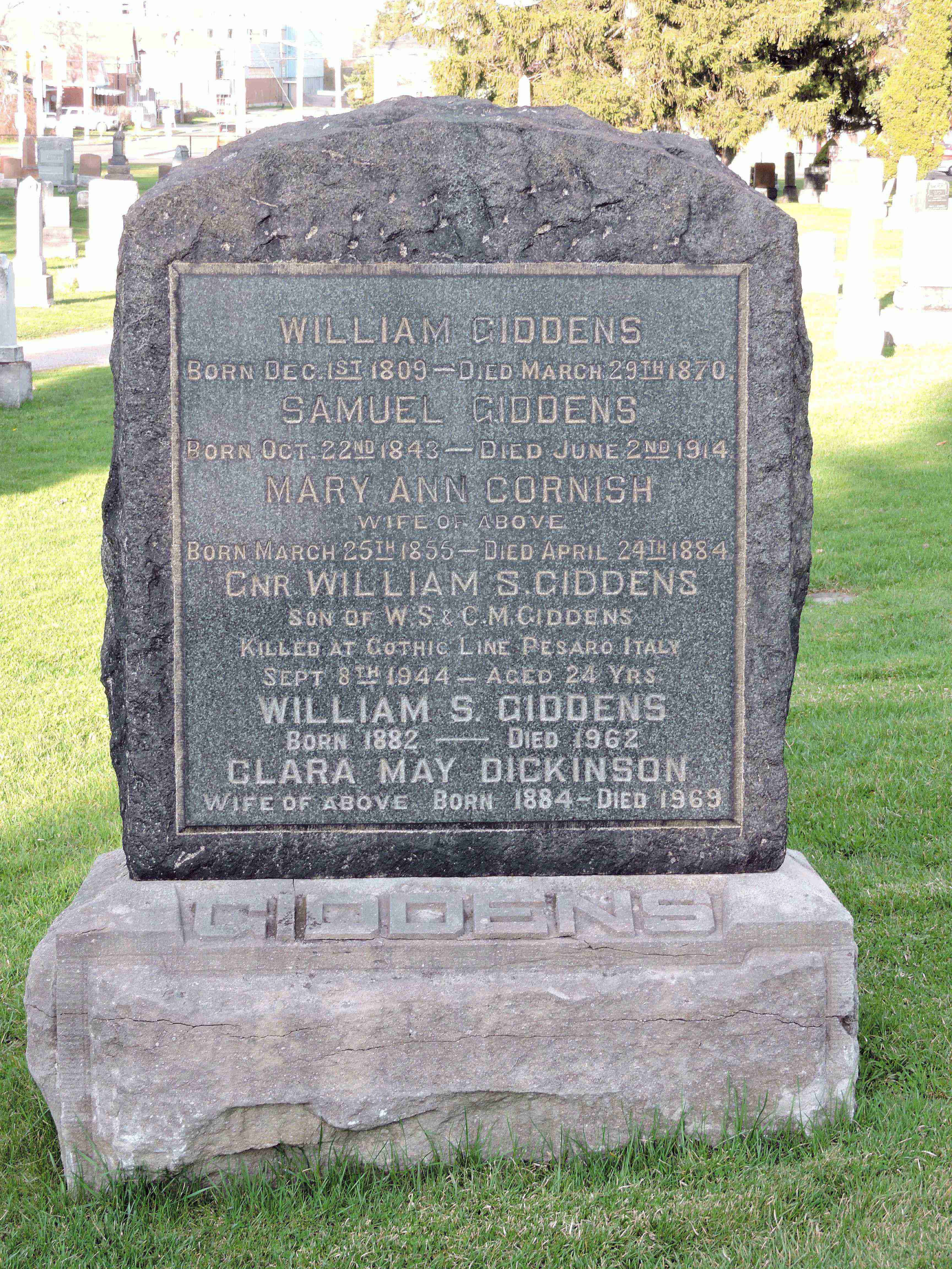 Photo of WILLIAM SAMUEL GIDDENS