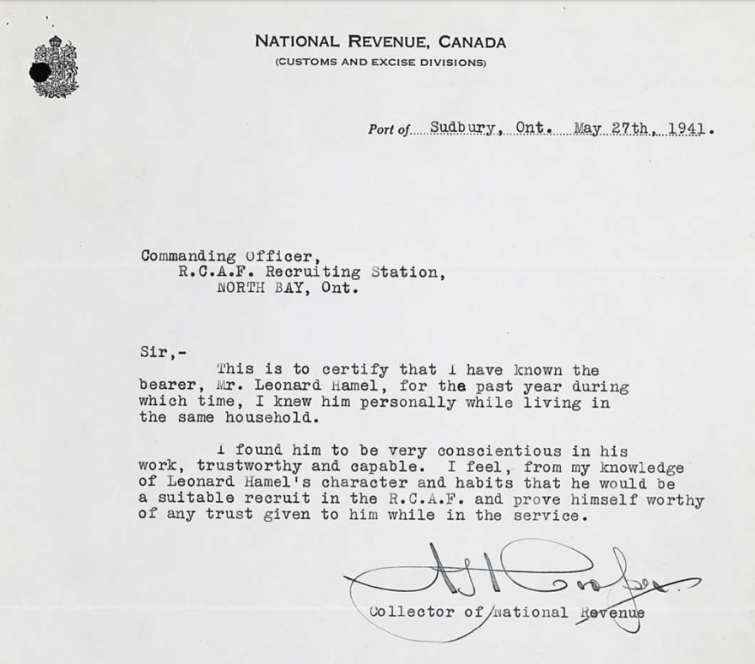 Letter of recommendation