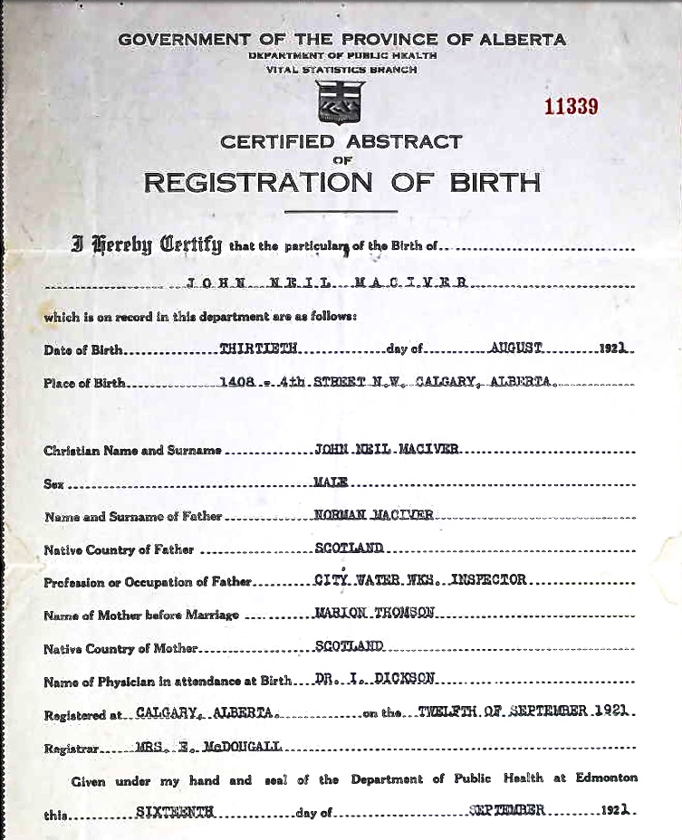 Birth Certificate