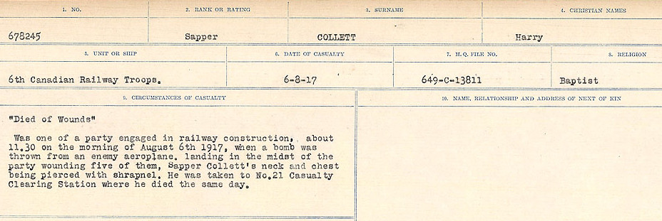 Circumstances of Death Registers