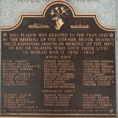 Plaque on the Curling monument