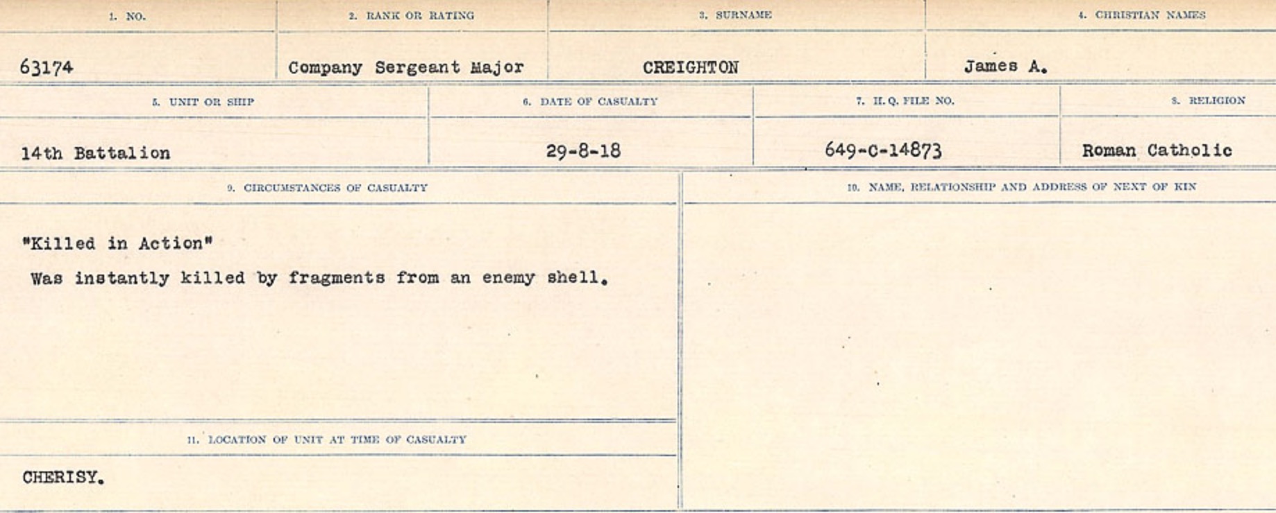 Circumstances of death registers