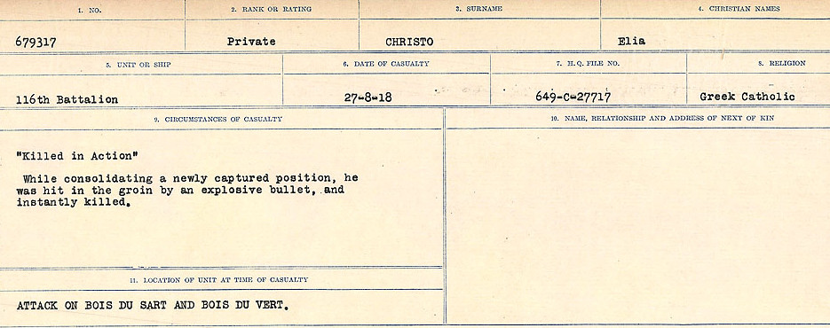 Circumstances of Death Registers