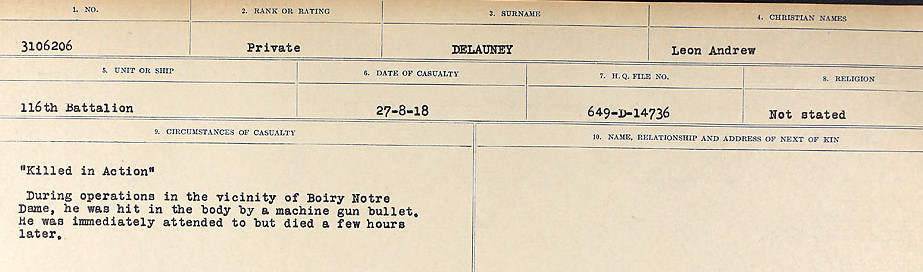 Circumstances of death registers