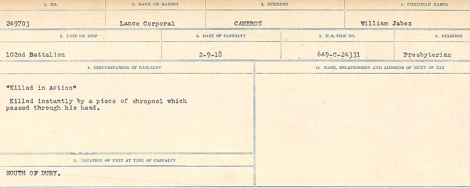 Circumstances of Death Registers