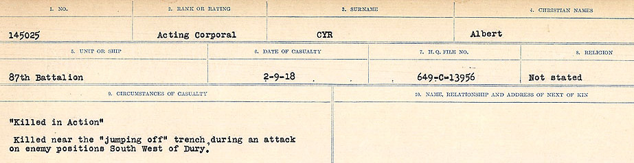 Circumstances of death registers