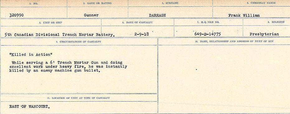 Circumstances of death registers