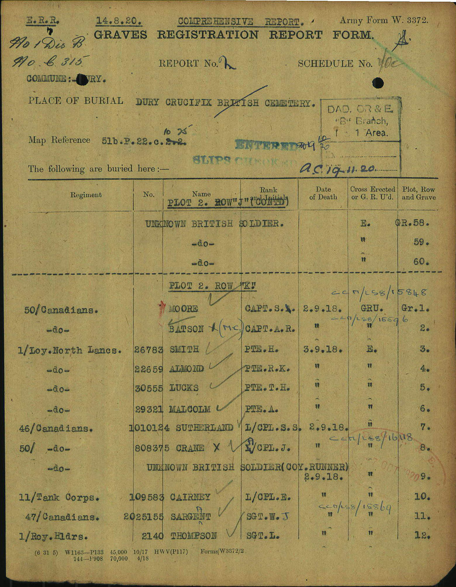 Graves registration form