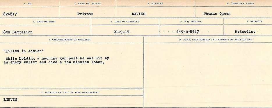 Circumstances of death registers