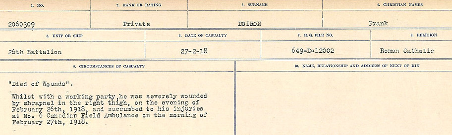 Circumstances of death registers
