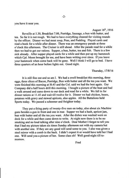 JOHN FREDERICK MORRIS Diary Page 2