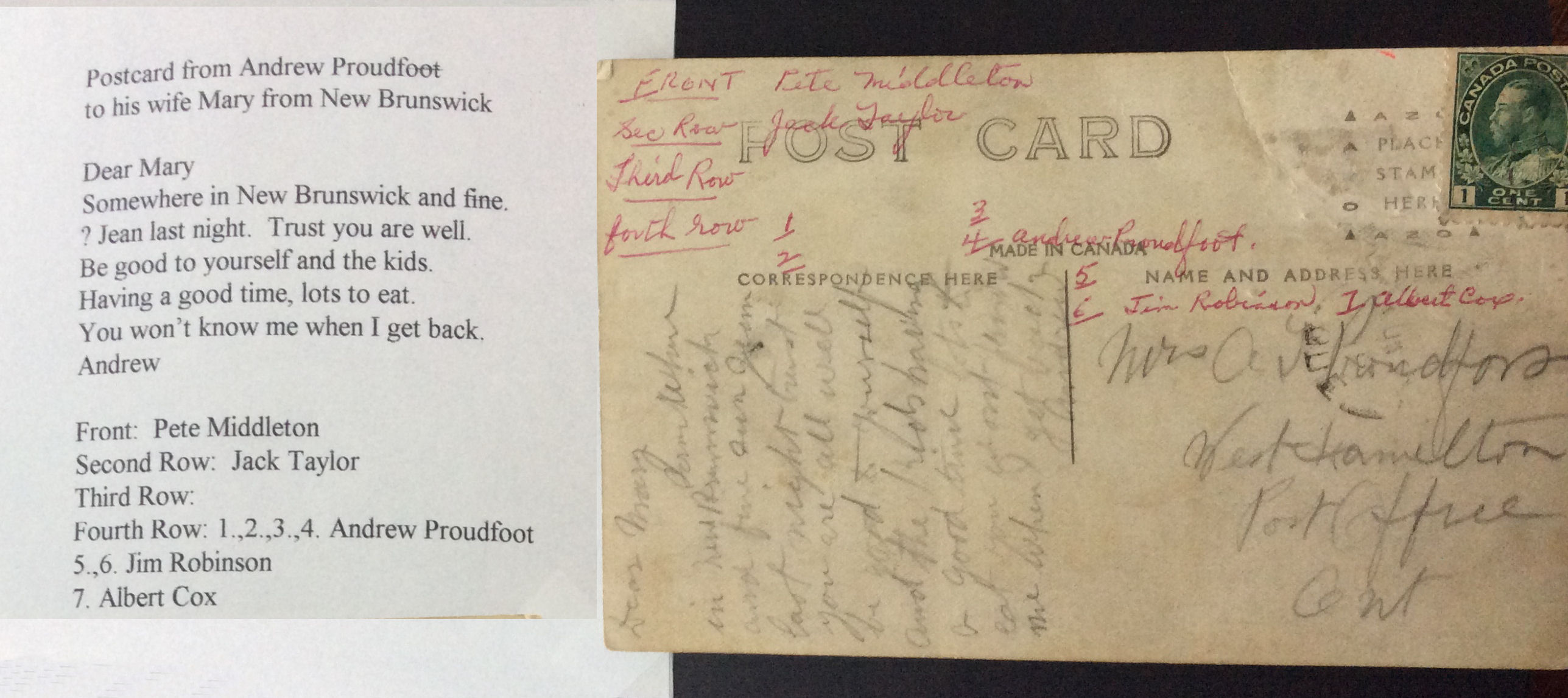 Post Card (Reverse)