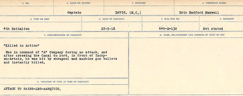 Circumstances of death registers