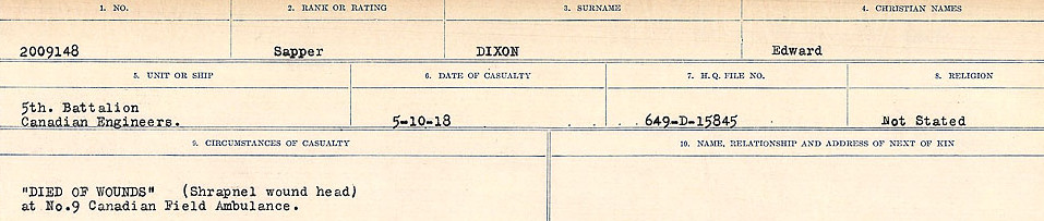 Circumstances of death registers
