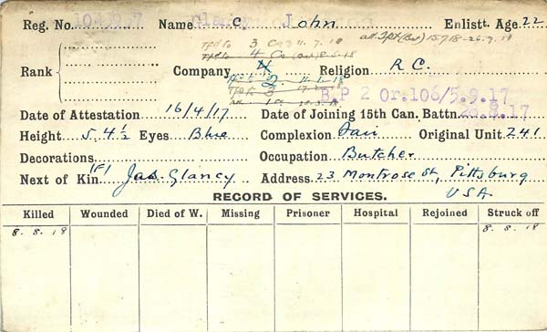 Record of Service