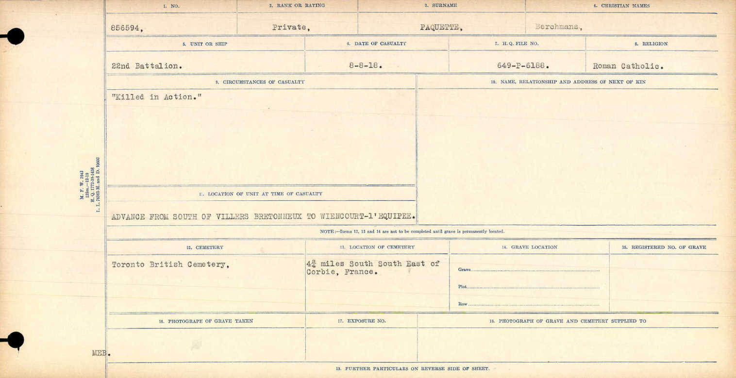 Circumstances of death registers