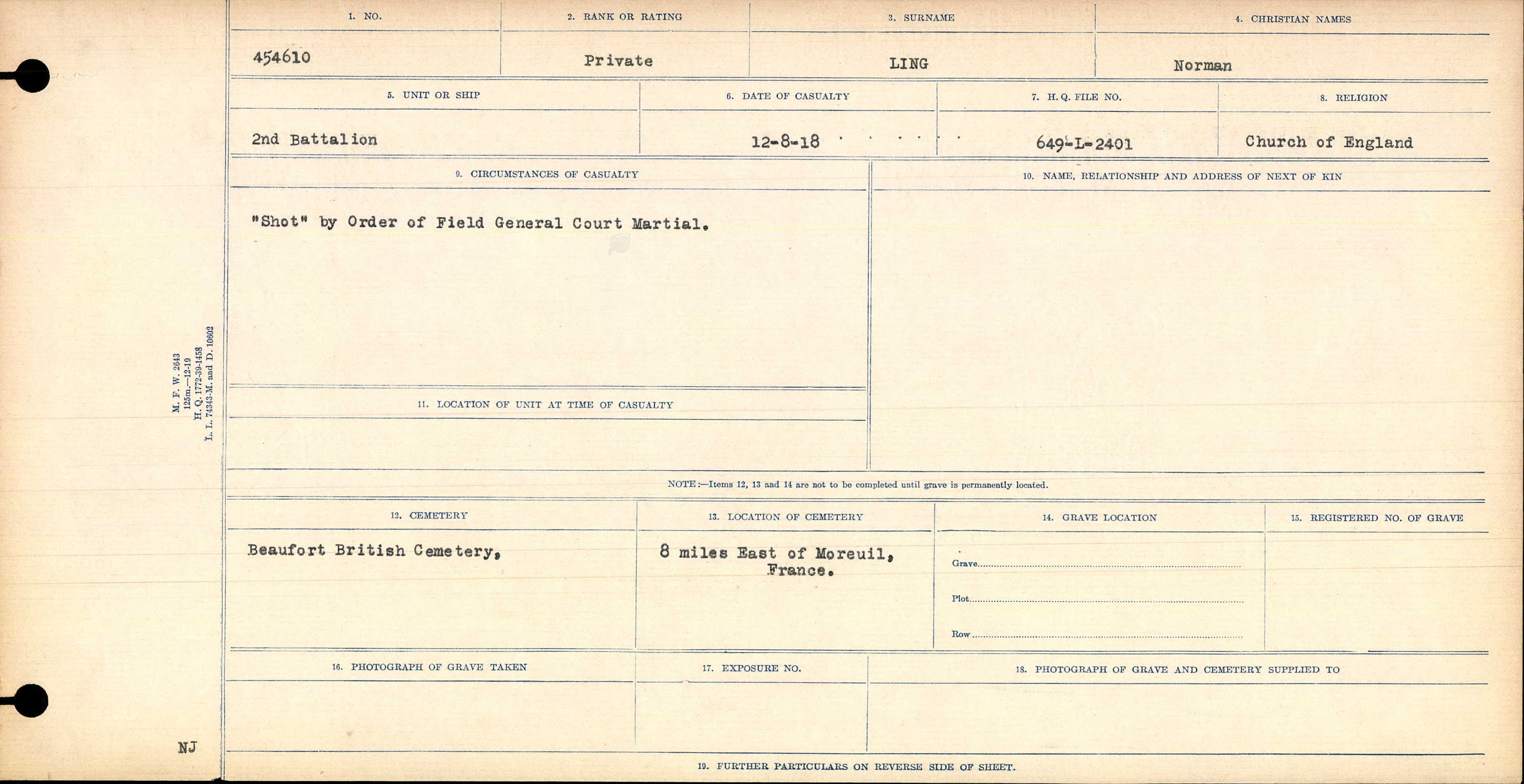 Circumstances of Death Registers