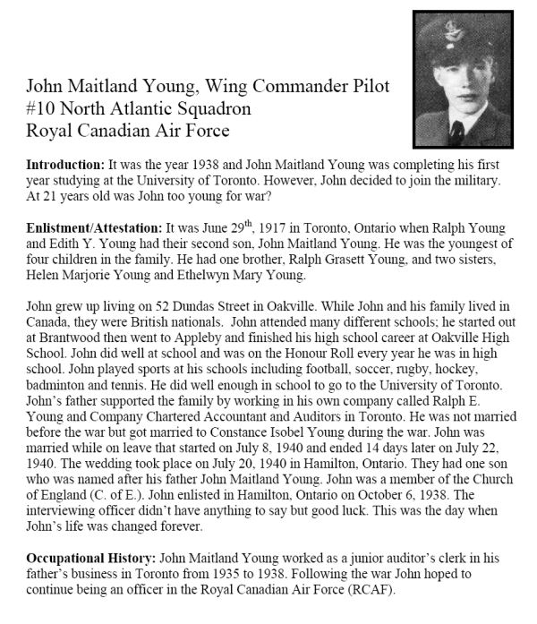 Oakville Remembers Biography